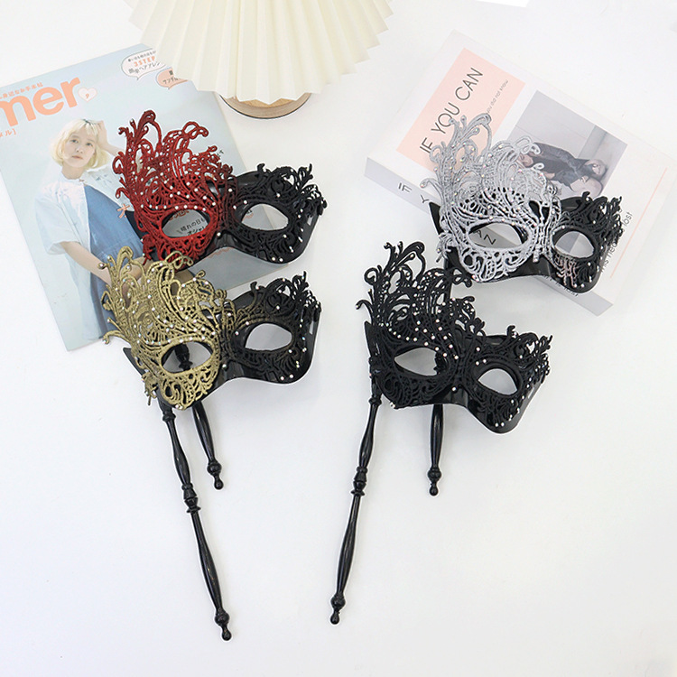 Fábrica directa nueva máscara de mano de encaje de Phoenix para Halloween máscaras de fiesta europea y americana