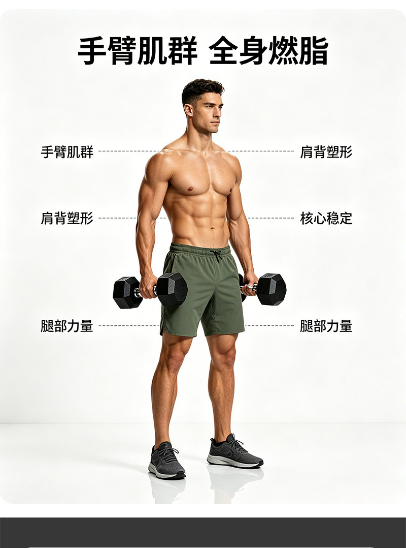 Altıgen Kauçuk Kaplamalı Dambıl Fitness Ev Kullanımı Erkek Kadın Ev Egzersizi Küçük Dambıl Katı Döktürme Demir Halter Dambıl Seti