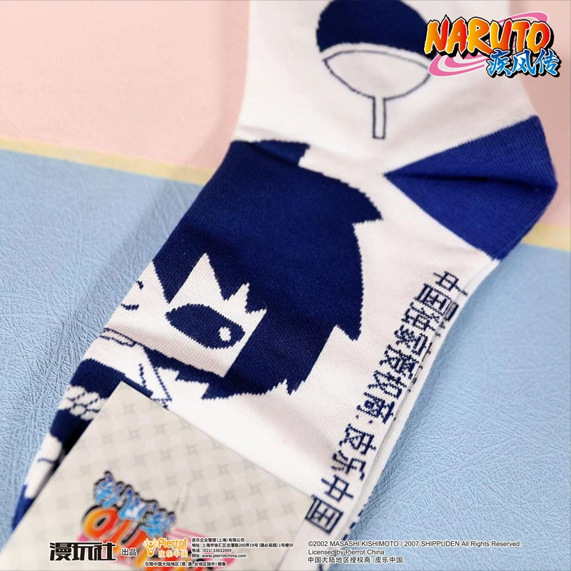 Носки хлопковые (Naruto) с персонажами — Узумаки, Саске, Лист и Акацуки, лёгкие 0,03 кг