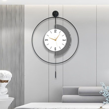 餐厅新款挂钟高端钟表简约时钟创意大气轻奢客厅墙挂现代简约静音