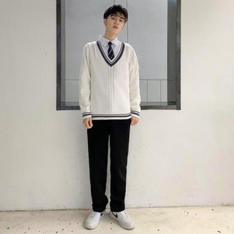 秋の制服セット 中高生制服 イギリス風カレッジスタイル JK 日本風制服 ワンピース セーター ロングスカート 韓国風|undefined