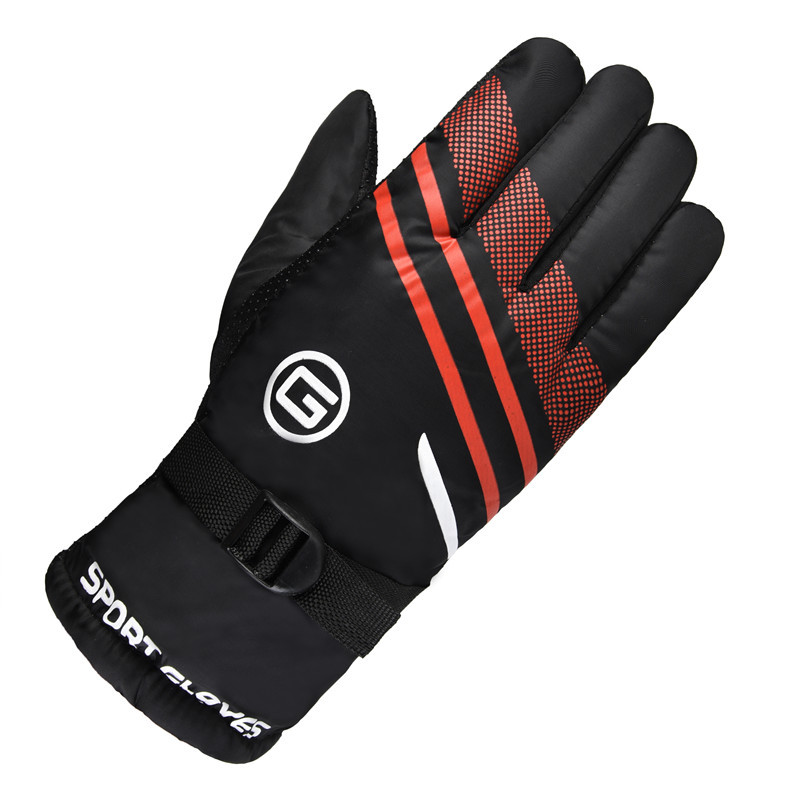 Gloves to keep warm and cold-proof, men's velvet and thickened gloves for riding electric vehicles and motorcycles in winter, touch-screen anti-slip cotton gloves