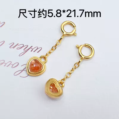 Zərgərlik ara hissələri — Inlaid Natural Gold Sunstone Crystal - golden-sun-love-extension-chain