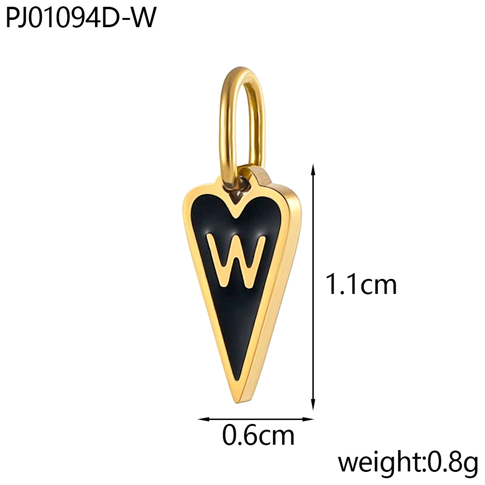 1g Weight Pendant Jewelry Making Type DIY Ornament Accessories Classification 1 Piece, 1 Set Quantity 304 Stainless Steel Material Letter Pattern All Seasons Season Polished Finish Enamel Design Simple Style, Classic Style Style 1 Piece 1 Set 304 Stainless Steel Letter Polished Pendant DIY Ornament Accessories 11