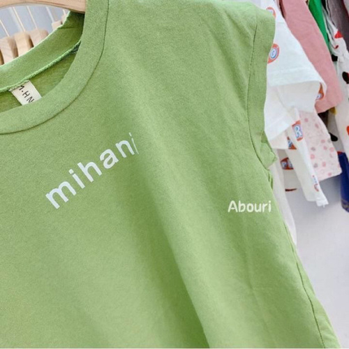 2025 new children's summer suit for men and women's children's vest, cotton small fresh baby casual shorts, two-piece set