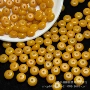 鸡油黄玉石算盘珠