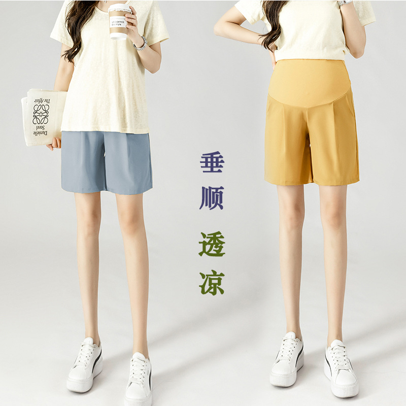 Maternity five-pocket summer slim-fit casual stylish suit-style outerwear leggings high-waisted trendy maternity shorts