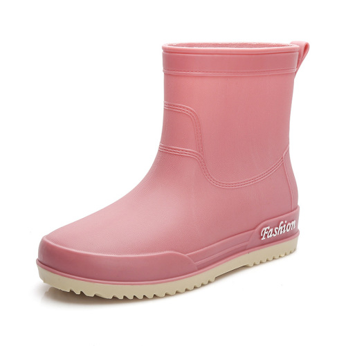 Women's Short Rain Boots, Non-slip and Durable, for Seaside Activities, Fishing, Waterproof and Warm, Integrated Rubber Shoes, Kitchen Rain Boots