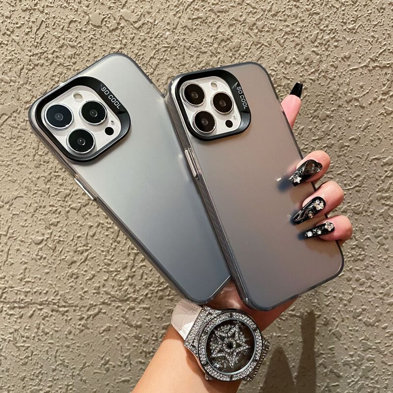 Anti-Fall Imd Color Silver Suitable for Apple 17Promax Phone Case Shockproof Matte Iphone16 Protective Case Material