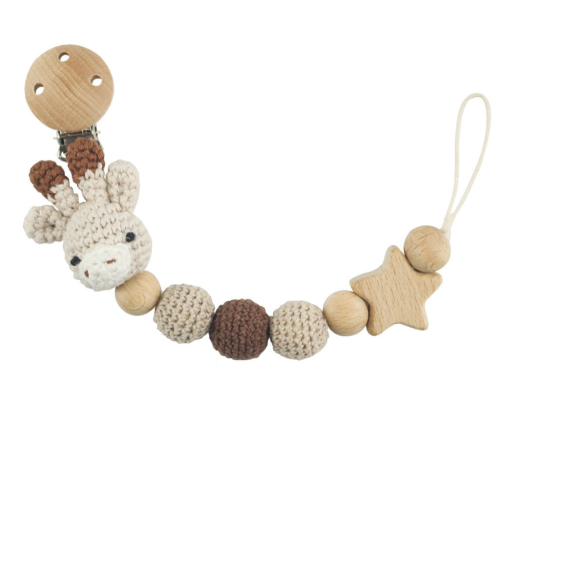 Nuevos animales de dibujos animados diy cadena de tetina de látex para bebés acariciar clip de tetina de goma