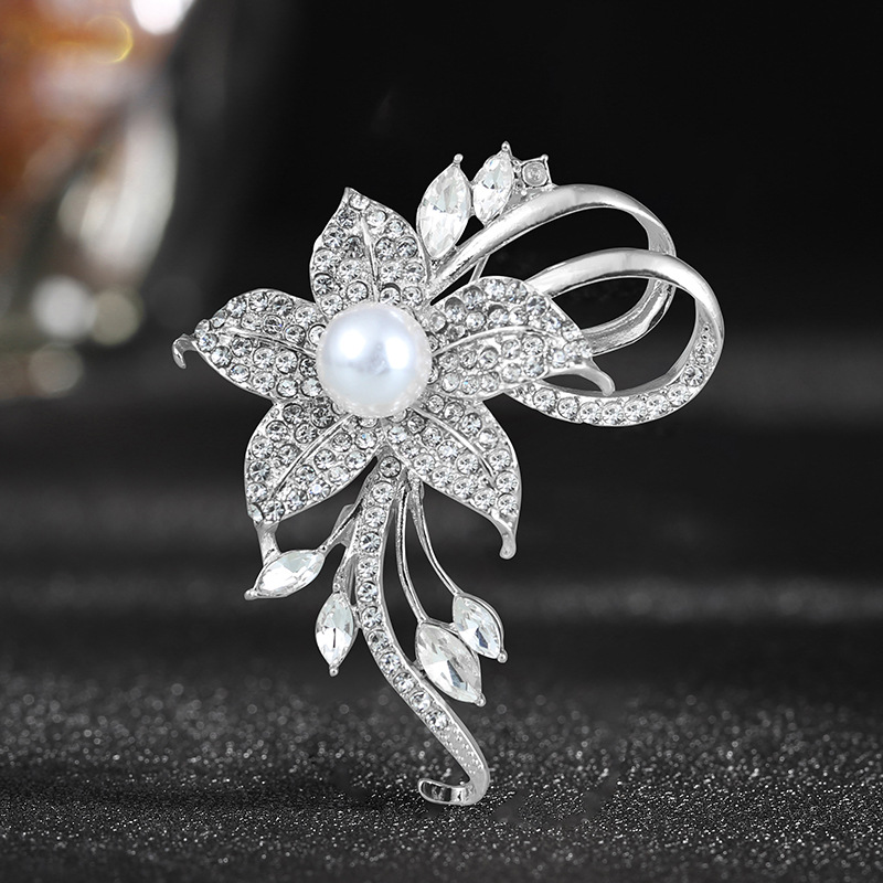 Floral brooch for women, high end corsage, high end niche design, anti exposure suit accessories, pin clothing accessories_voghion.com
