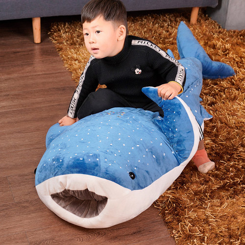 New product simulation large shark cross-border plush toy ocean whale doll rag doll pillow creative whale shark