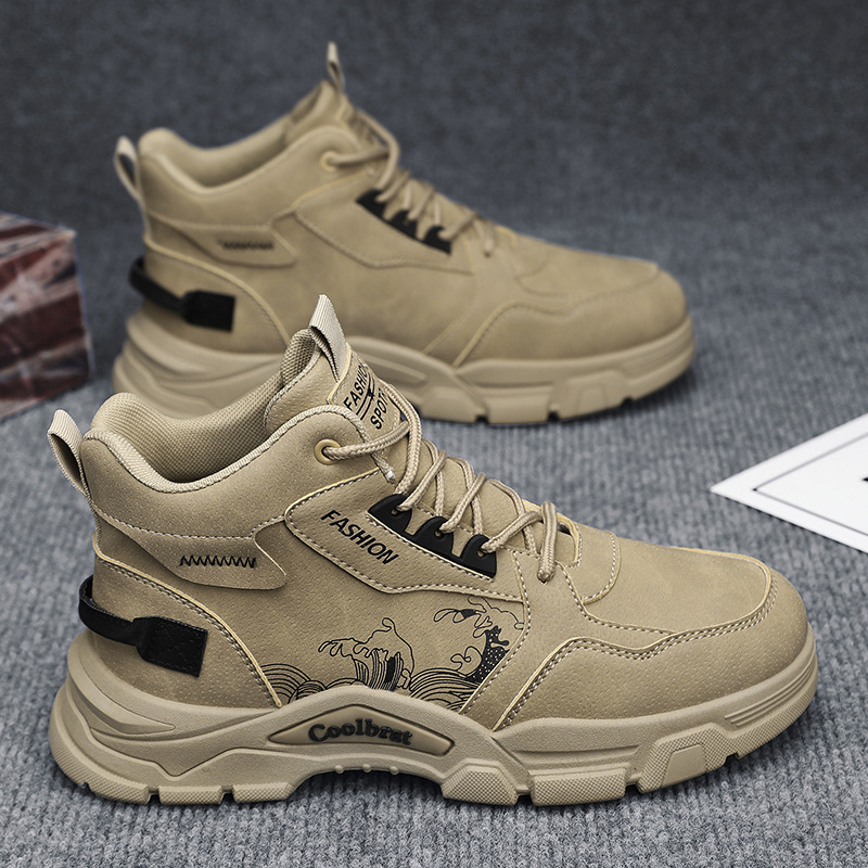 Zapatos de trabajo de invierno para hombres de trabajo de construcción impermeable antideslizante desgaste de montaña Martin botas de moda zapatos