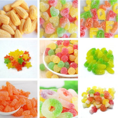 卸売り果物の味の柔らかい砂糖のミカンの5つ星のバナナのトウモロコシの形のレジャー食品は5斤ばら積みします。