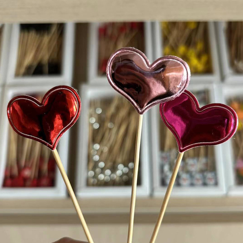 Nuevo producto decoración palo de bambú 100 piezas/paquete de fruta de dibujos animados lindo palo de bambú palo de hamburguesa palo de cóctel palo de bocadillo Amazon