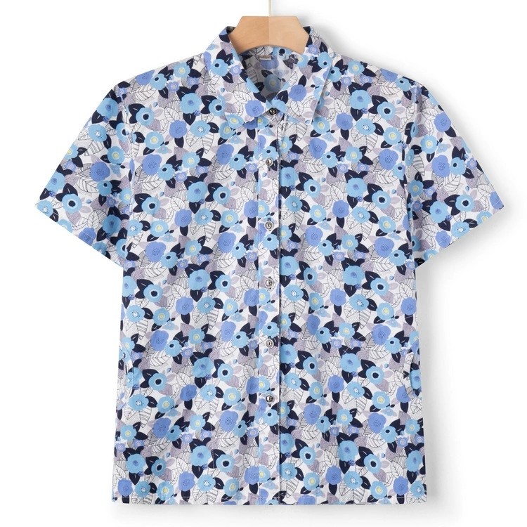 2024 новый стиль мама цветочная рубашка для пожилых людей