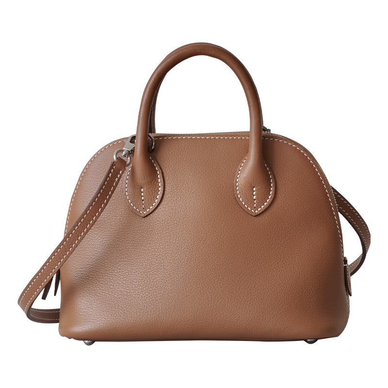 Bolide Mini Bowling Bag, Premium Cowhide Leather Shoulder Handbag_voghion.com