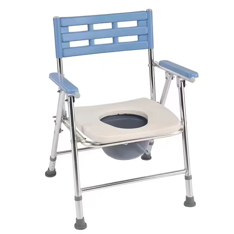 Silla de Baño Multifuncional de Aleación de Aluminio Lista para Usar, Fabricada por un Fabricante de Sillas de Baño para Personas Mayores, con Asiento Antideslizante