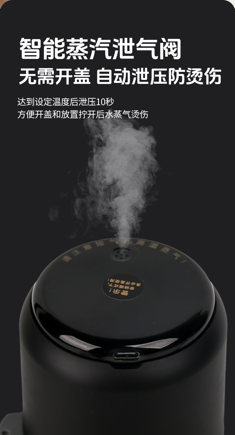 Car-Mounted Stainless Steel Water Boiling Cup 12V24V Electric Water Cup for Car Use, Truck Water Kettle, Intelligent Insulation and Heating