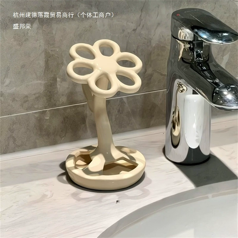 Креативный керамический держатель для электрической зубной щетки, раковина для ванной комнаты, новая модель, УФ-стерилизация, металлическая присоска