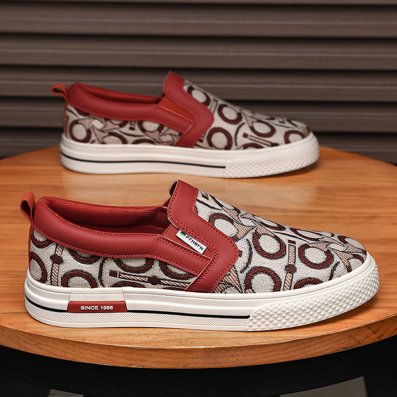 Personalidad de los hombres Primavera y verano Tendencia de corte bajo Zapatos de lona de todo fósforo Casual al aire libre Zapatos perezosos cómodos y transpirables