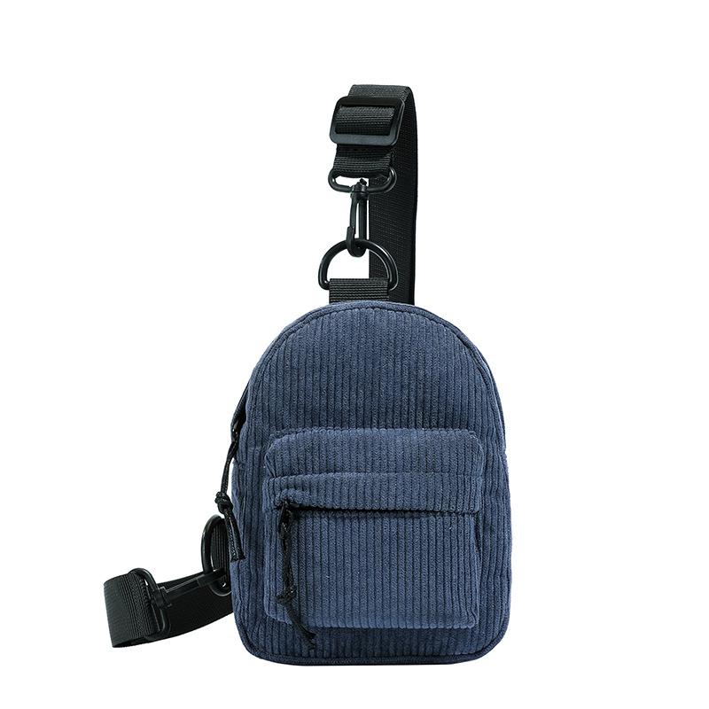 Otoño y invierno nuevo tipo de tela de seda para niños bolsa de pecho deportiva de ocio de viaje ligero bolso de cintura para niños de color sólido coreano bolso de cintura