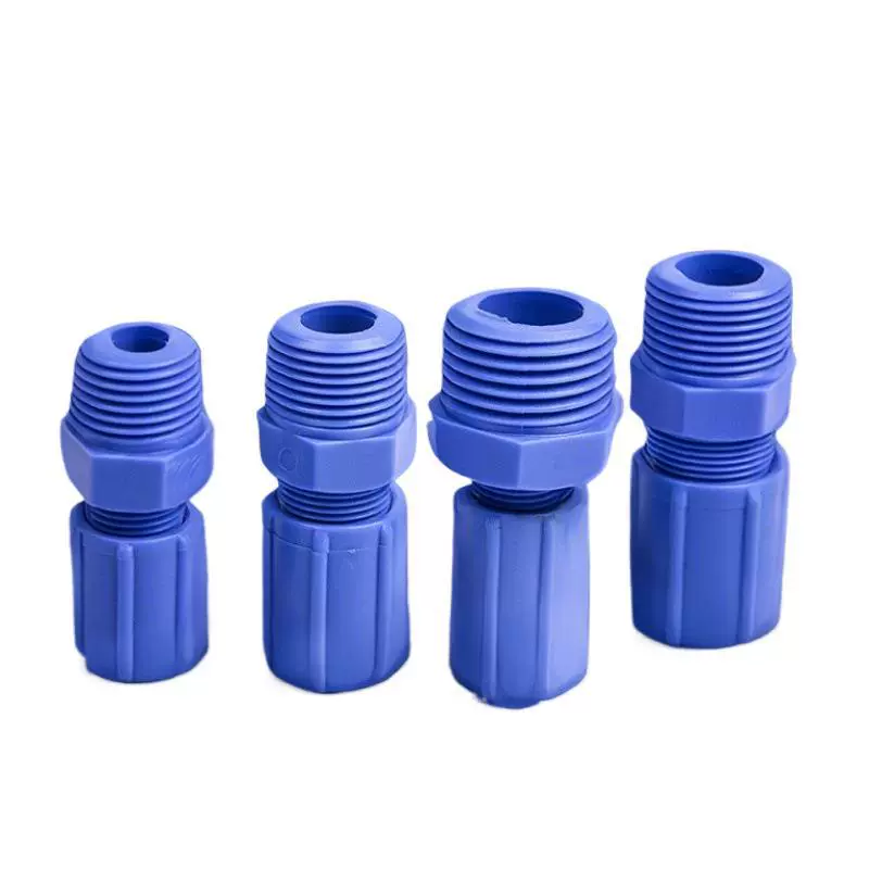 Синий пластиковый стальной PC8-02 замок типа быстроизвращеной наружной проволоки прямого соединения POM клапана подающего соединения полностью пластиковый