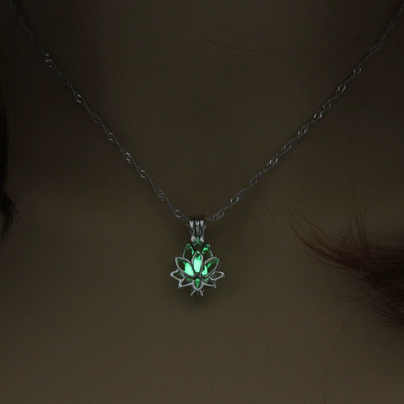 Серебряное ожерелье Nooxian Lotus Flower Pearl Pendant Necklace — европейский стиль, простой элегантный, универсальный городской стиль