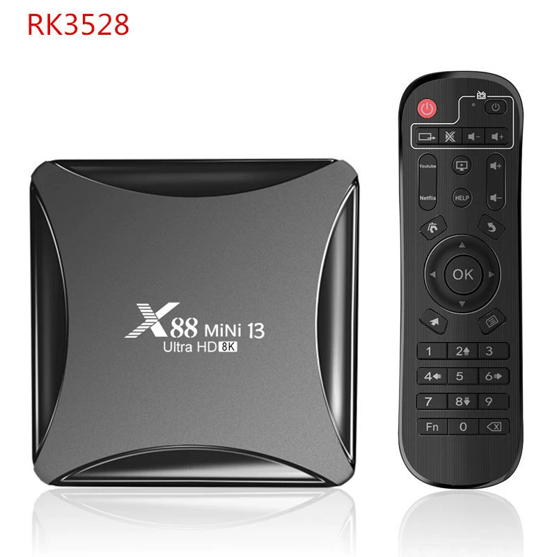 Х88 мини 13 RK3528 набор - топ-бокс 4G/32G Android 13 двойной Wi‑Fi плеер с высоким разрешением