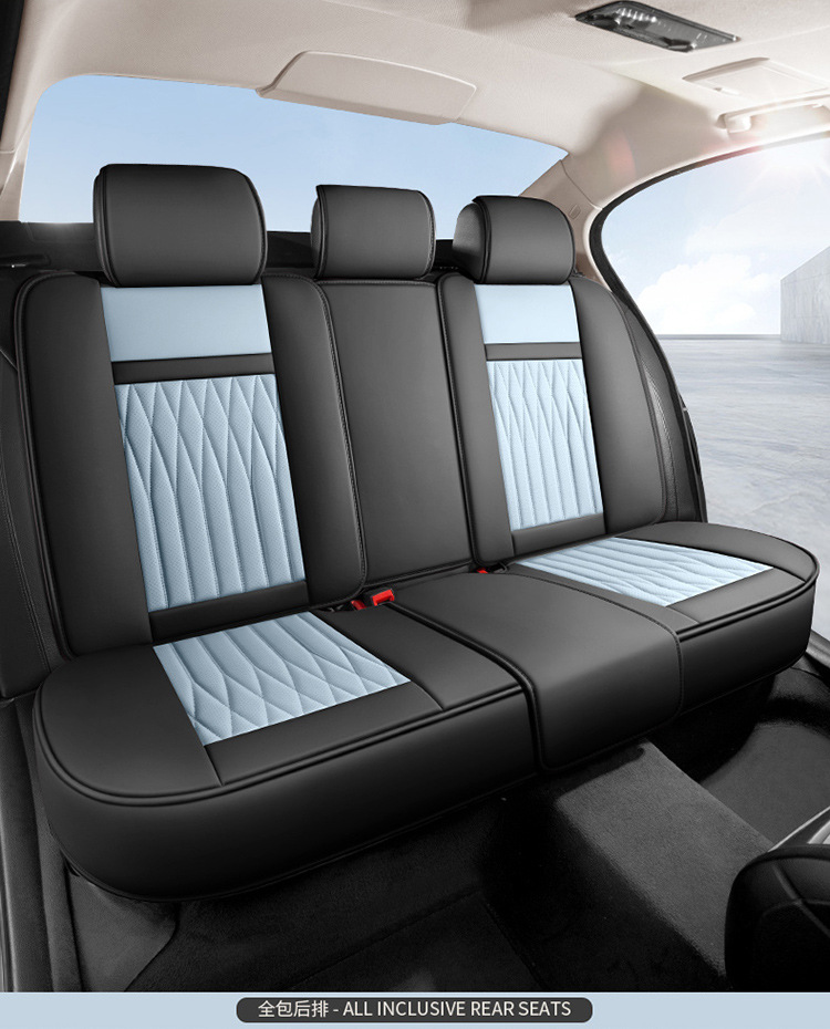 25 Years New All-Inclusive Diamond-Shaped Full-Leather Car Seat Cushion for All Seasons Manufacturer Wholesale All-Inclusive Seat Cover Cushion