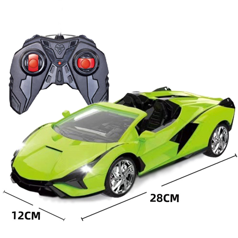 Coche de control remoto de cuatro vías para niños 1:16 modelo de coche deportivo juguete eléctrico niño coche juguete fábrica directa transfronteriza