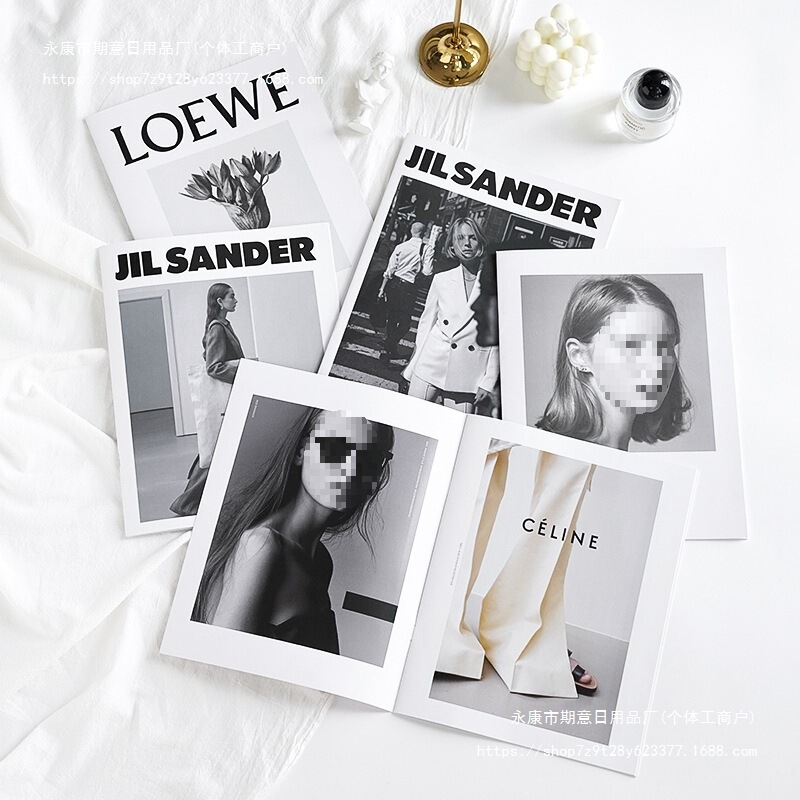 Ins Cover Character English Magazine 24 Pages Internet Celebrity High-Looking Matchinging Art Background Wall Ornaments Photo Props