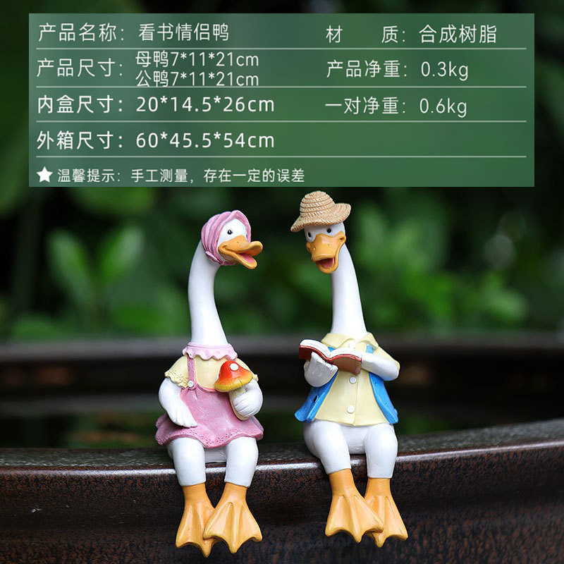 Pareja de lectura par de pato
