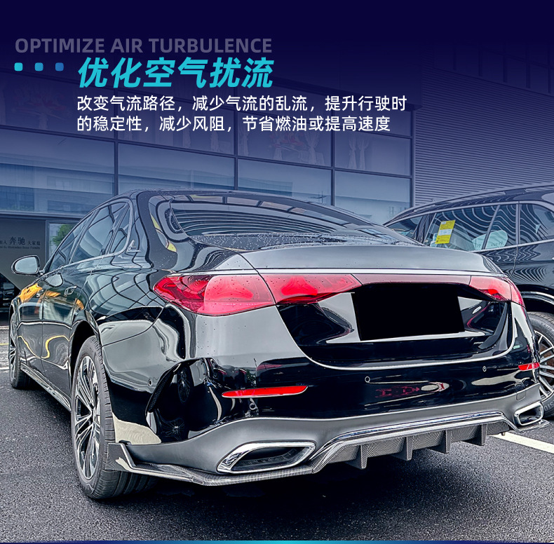 Suitable for Mercedes-Benz E-Class W214 S214 Amg 2024+ Rear Lip Tail Lip Spoiler Wind Sticker Cross-Border Modification Parts