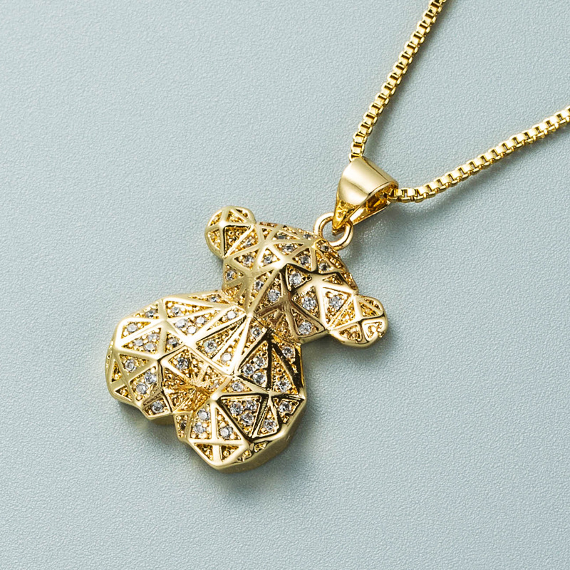 Bear Fashion Copper Necklace Wholesale display picture 7