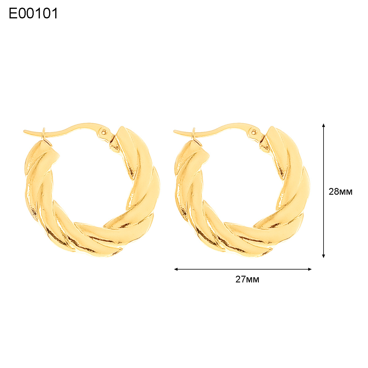 13g Weight Titanium Steel Ear Needle Material Earrings Classification 1 Pair Quantity Holiday, Daily Occasion Titanium Steel Material U Shape, Geometric, Round Pattern Women's Gender Plating Design Basic, Simple Style, Classic Style Style 1 Pair Basic Simple Style Classic Style U Shape Geometric Round Plating Titanium Steel Earrings 21