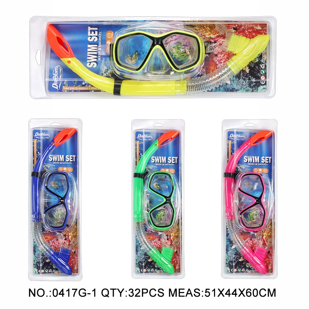 Прямая поставка производителя _ дайвинг-очки для взрослых дайвинг-очки _ ПВХ-очки для дайвинга _ упаковка с двойной пузырьковой оболочкой 0417G-1