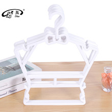 可转钩衣架童装连体塑料衣架儿童套装蝴蝶转头加厚款母婴店3021#