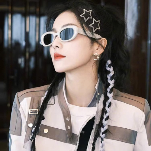 Candy-colored star hair clip dopamine accessories Y2K hair clip for women five-pointed star clip hair ornament side parting colorful hair clip