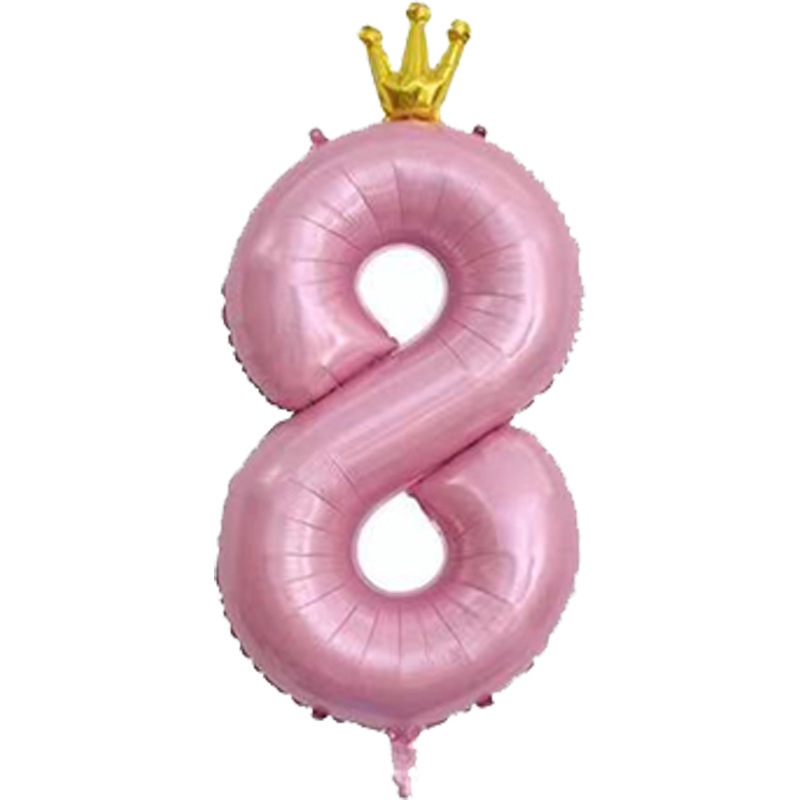 Amazon nuevo globo digital de corona de una pieza de 40 pulgadas decoración de fiesta de cumpleaños globo digital grande