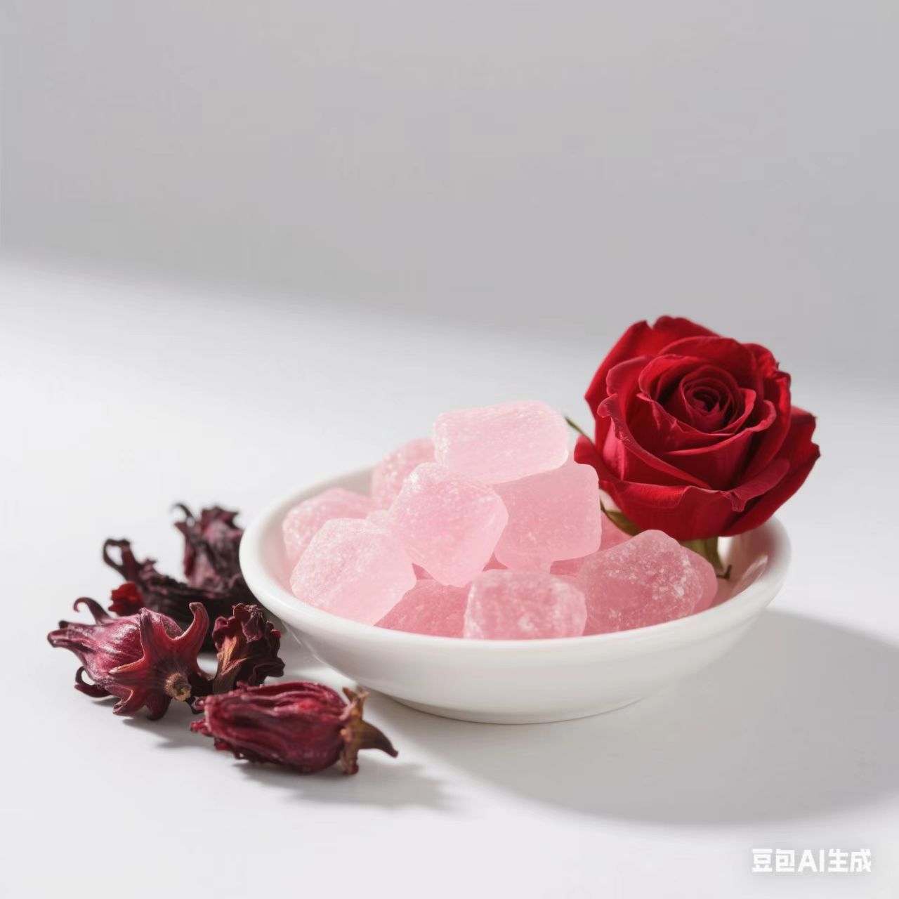 Roselle and Honeysuckle Rock Sugar 500g Luo Shen Hua Jin Yin Hua Sweet Herbal Tea Companion specifications