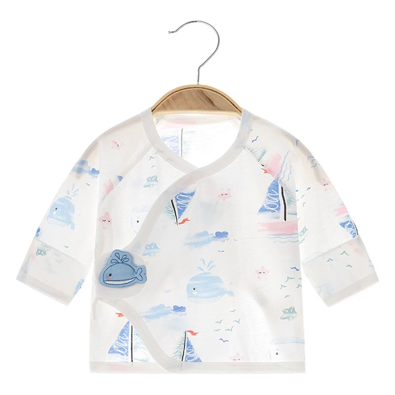 Новорожденные полусинные детские летние безкостные хлопчатобумажные ультратонкие новорожденные пижамы полной луны