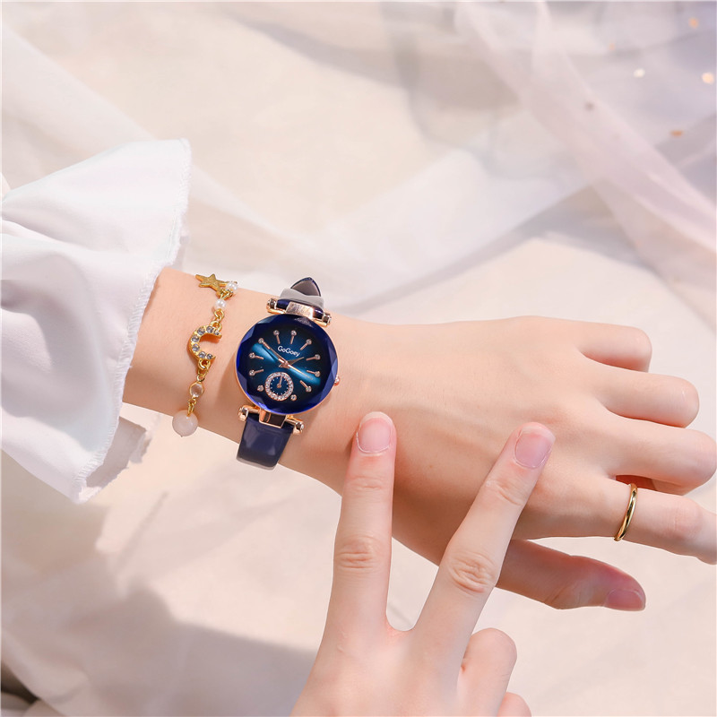 Moda red Hong Kong calidad de estilo reloj de esfera pequeña mujer jin alto valor de la cara estudiantes estilo universitario simple retro impermeable