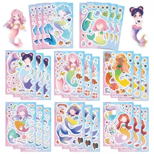 สติกเกอร์ DIY กันน้ำ ตกแต่งกีตาร์ แก้วน้ำ โทรศัพท์มือถือ ลายปลาการ์ตูน ชุด 8 แผ่น รุ่นใหม่สำหรับการค้าระหว่างประเทศ