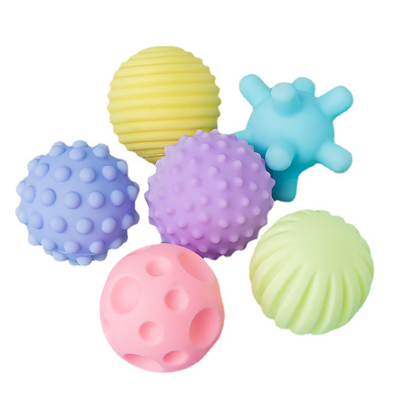 Baby toy soft rubber grip ball Manhattan tactile sensing massage ball puzzle can nibble cognitive ball