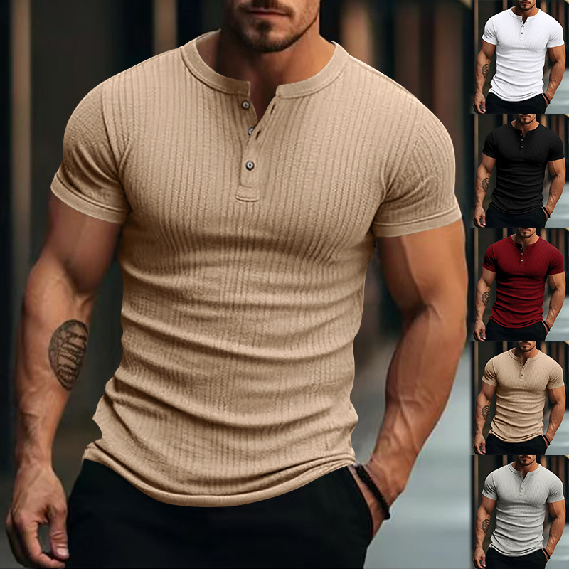 182g Weight Short Sleeve Sleeve Length Regular Sleeve Sleeve Type Polyester Fabric Type Regular Top Length T-shirt Tops Type Casual Occasion Round Neck Neckline Breathable Function Slim Fit Type Solid Color Pattern Summer Season Men's Gender Simple Style Style Men's Solid Color Simple Style Round Neck Short Sleeve Slim Men's T-shirt 3