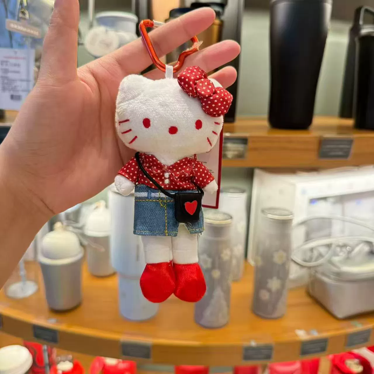 Плюшевый брелок (Sanrio) Hello Kitty, плюшевая кукла-талисман, размеры 10–16 см