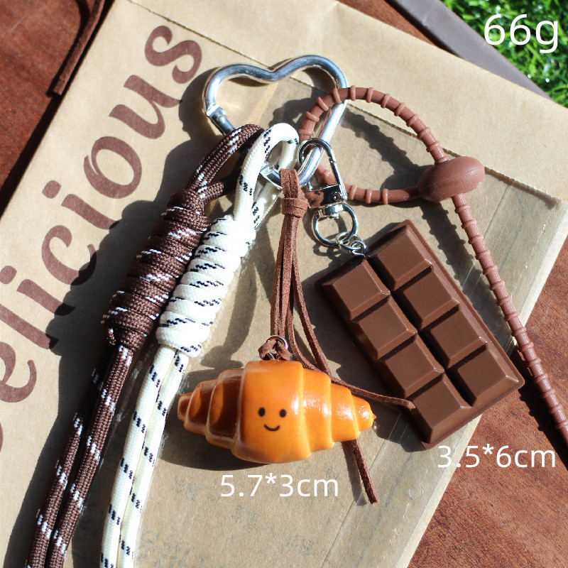 Llavero Colgante para Bolso con Diseño de Comida Realista de PVC