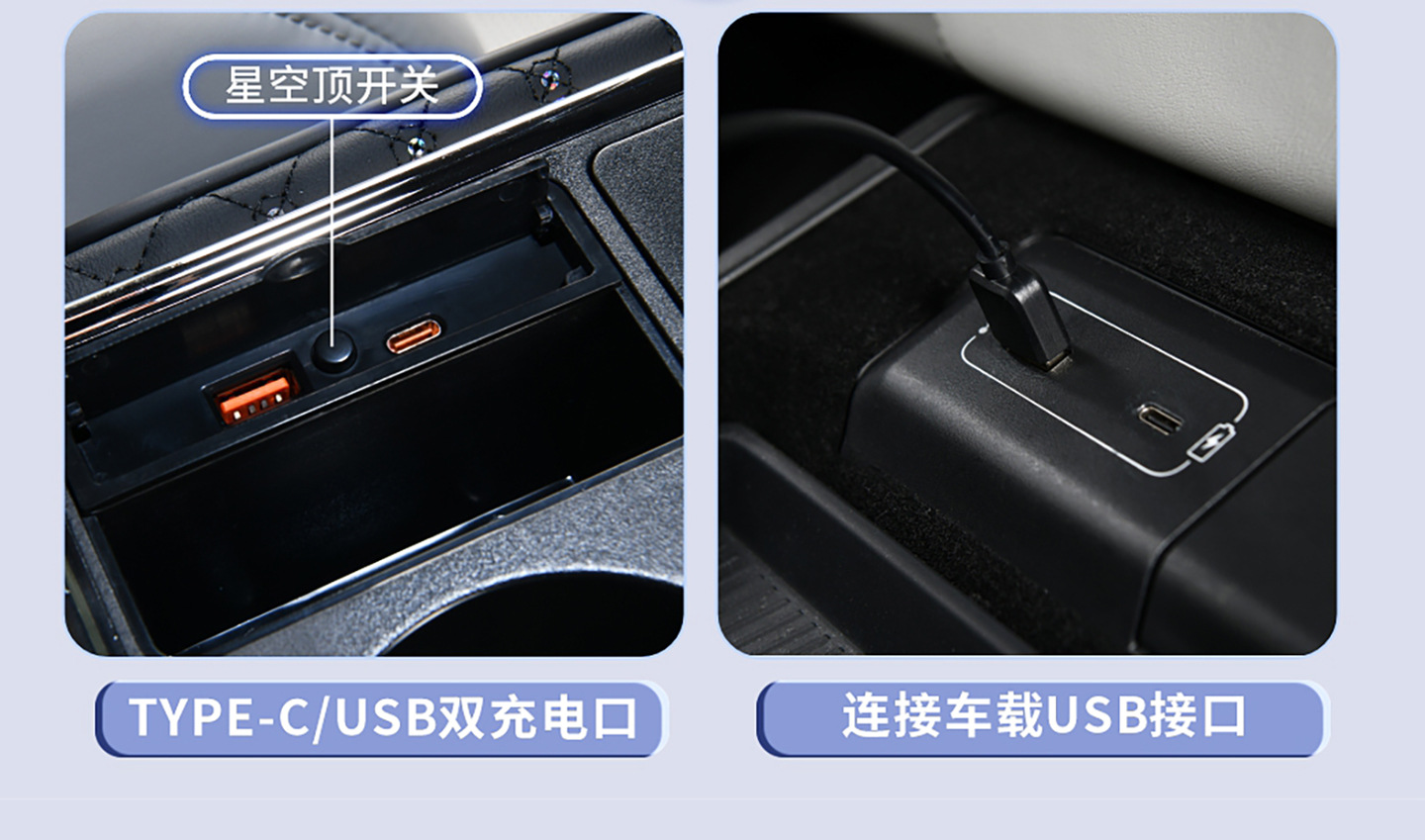 Cross-border multifunctional car armrest box with USB charging, starry sky light, cup holder, tissue box, and leather heightening pad