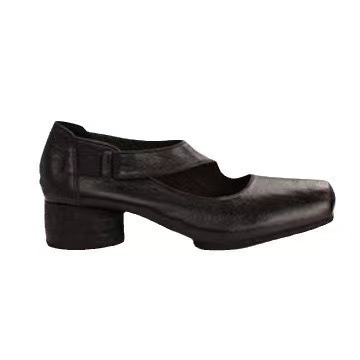 Grape Mama Studio Lee High-Grade Leather Patent Square Toe Block Heel Soft Face Women's Autumn High Heel Single Shoes